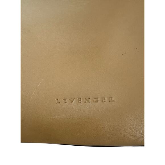 Levenger Leather Wine Carrier Tote Tan Travel Picnic Bag Vintage Hard To Find - Picture 4 of 11